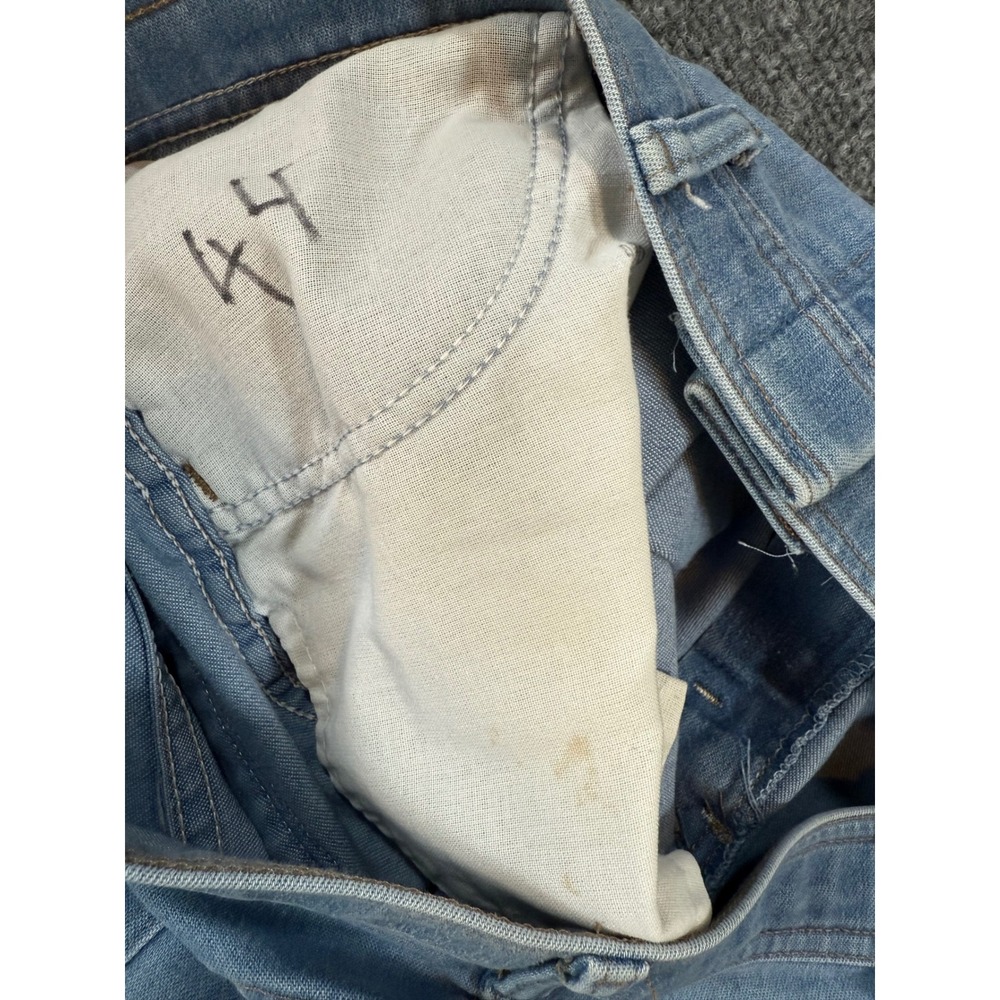 Wrangler Jeans Mens 44x30 Light Wash Vintage Straight Leg Denim 85498LB USA Made - Picture 6 of 6
